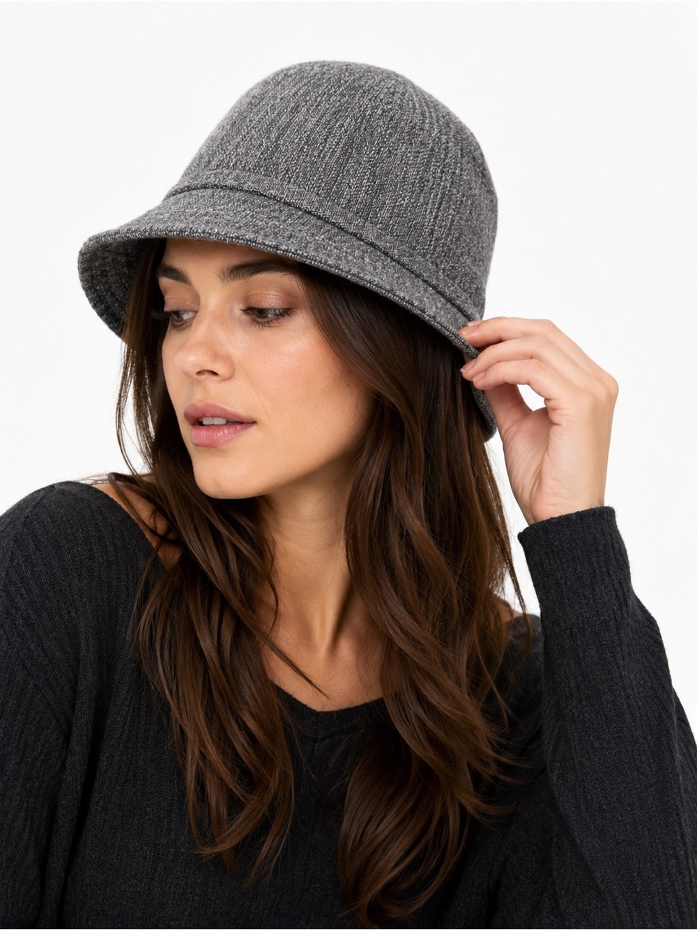 Pendleton Gray Wool Blend Bucket Hat Soft Minimalist Style UNISEX
